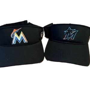 2 MLB Florida Marlins visors